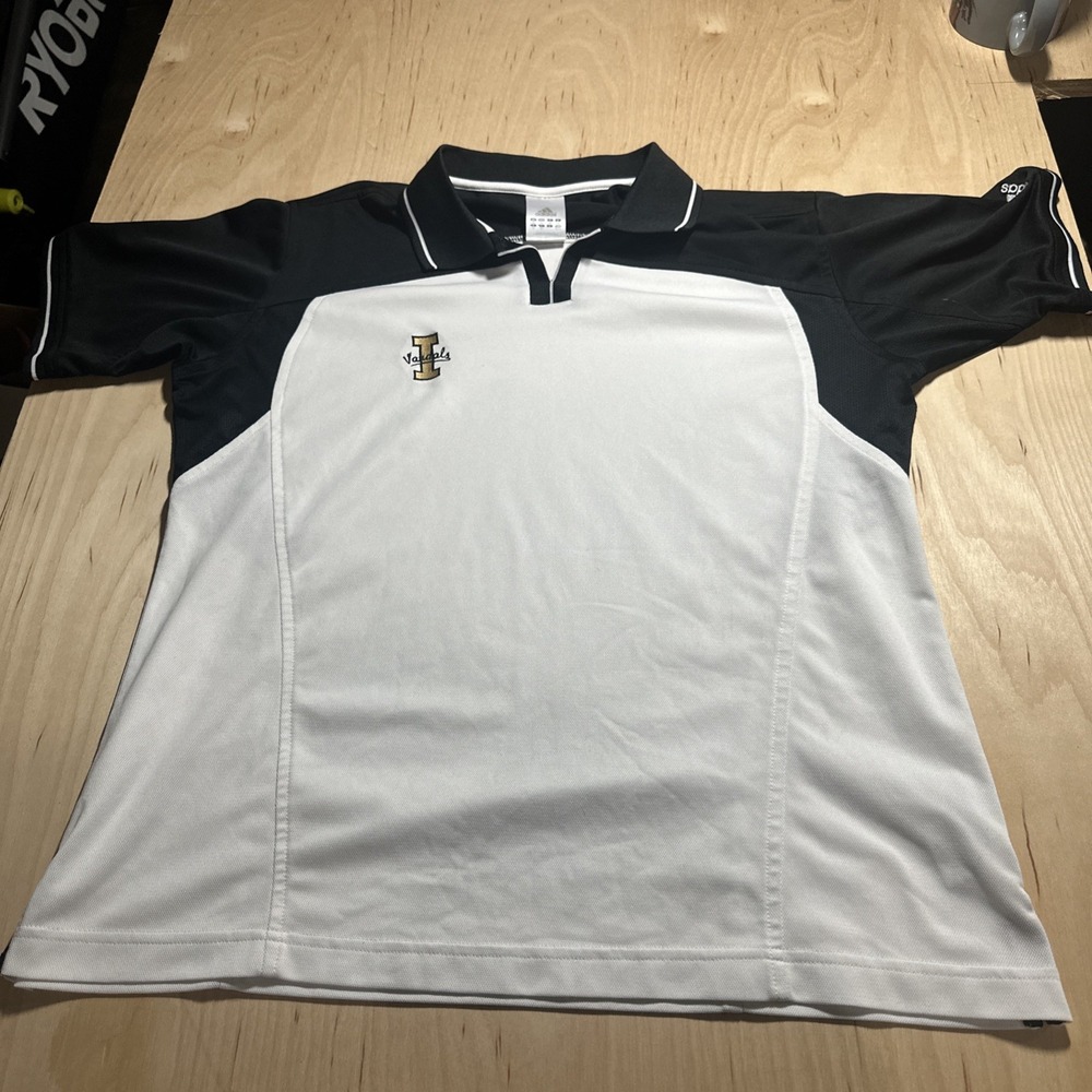 Idaho Vandals Womens Shirt XL Adidas White Black Polo Logo Top NCAA Soccer